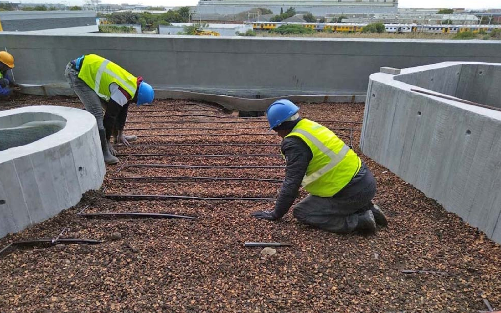 Bluescape team completing a water solution installation